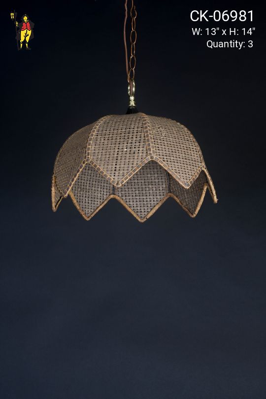 Wicker Hanging Decorative Dome Pendant