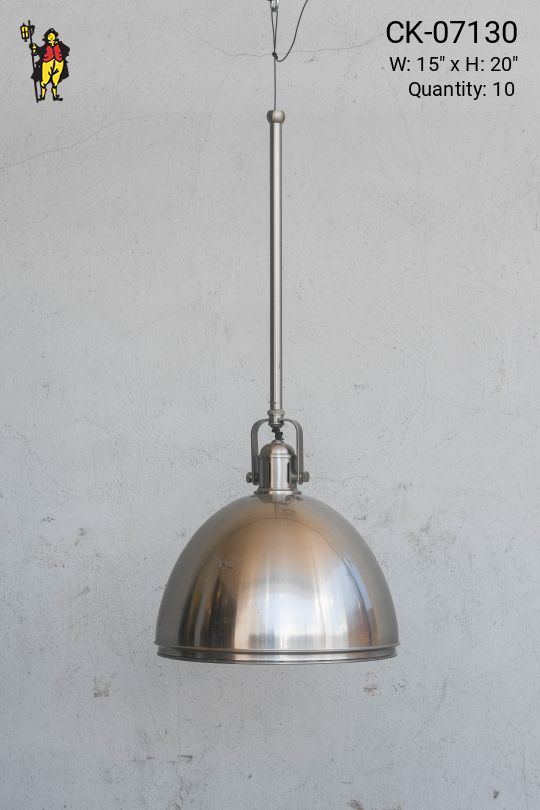 Polished Chrome Dome Hanging Pendant