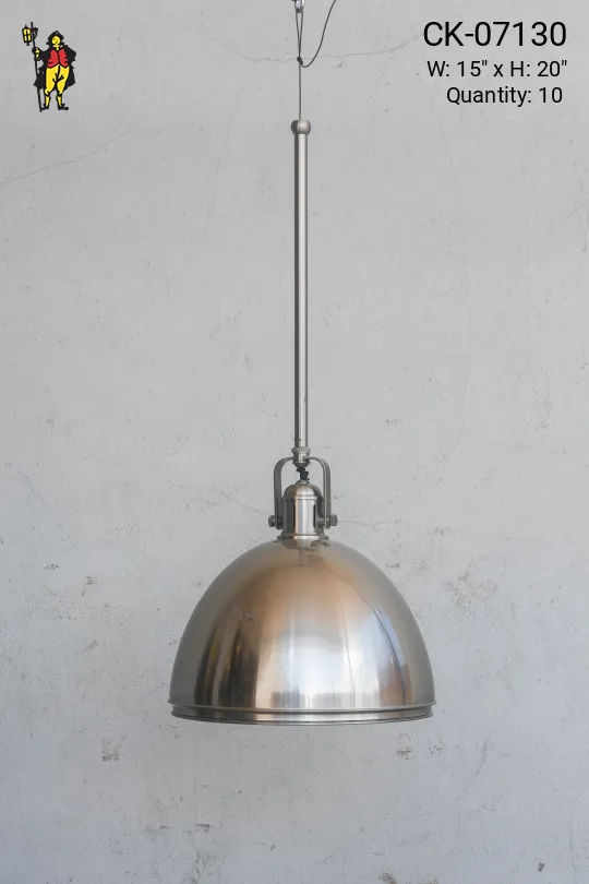 Polished Chrome Dome Hanging Pendant