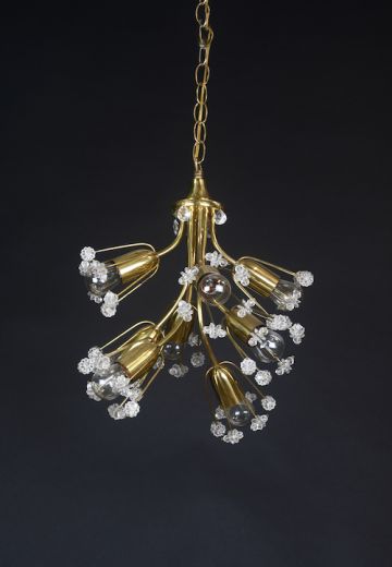 Modern Brass Floral Hanging Fixture
