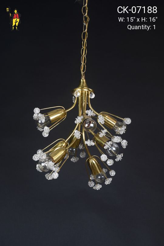 Modern Brass Floral Hanging Fixture