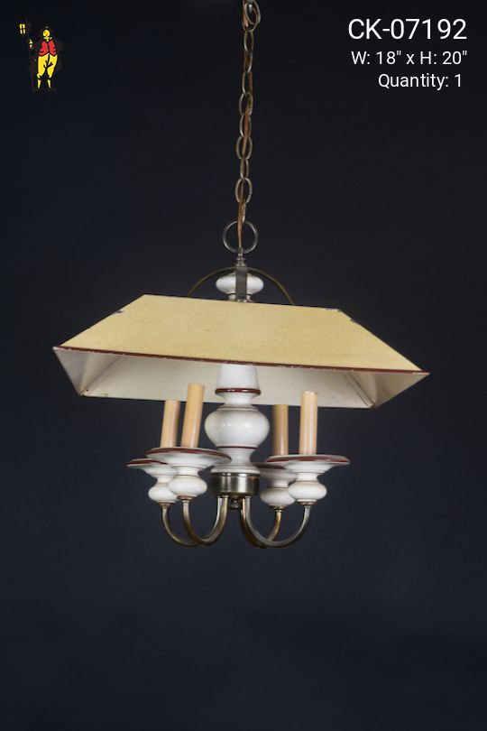 Four Candle Mid Century Style Hanging Fixture