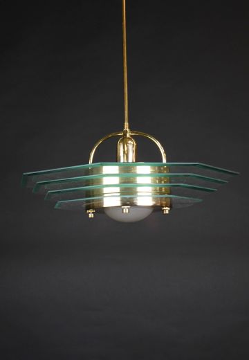 Post Modern Step Glass Hanging Pendant