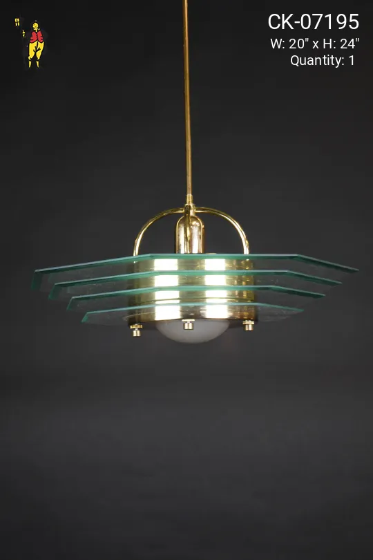 Post Modern Step Glass Hanging Pendant