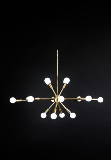 Sputnik Style Brass Hanging Fixture