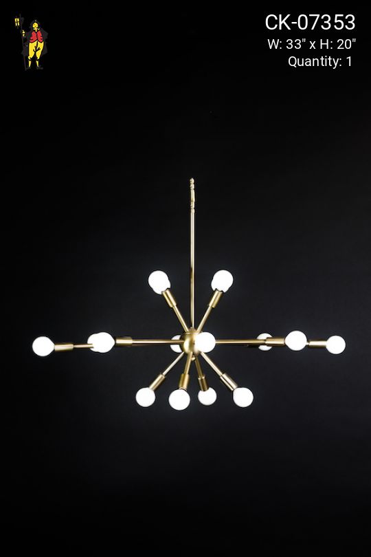 Sputnik Style Brass Hanging Fixture