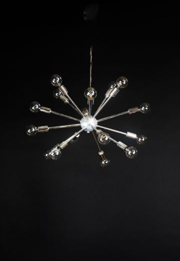 Small Sputnik Style Nickel Hanging Fixture