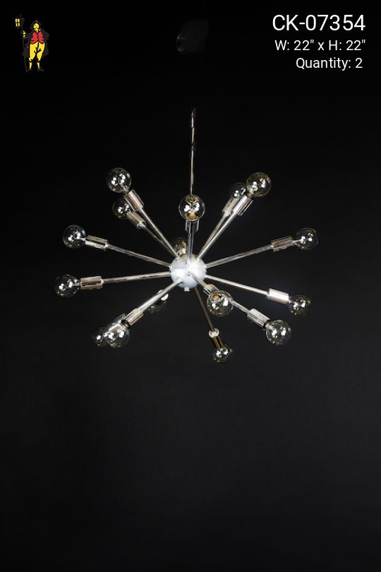 Small Sputnik Style Nickel Hanging Fixture