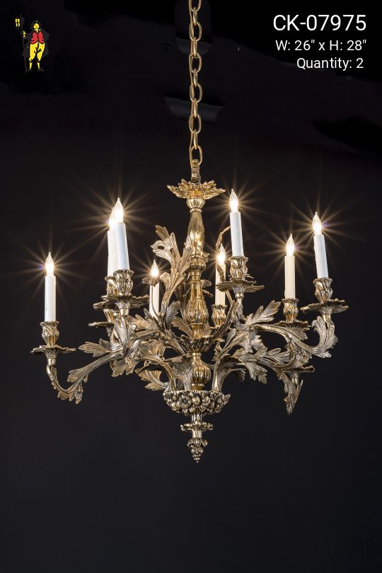 Rococo Style Ten Light Chandelier