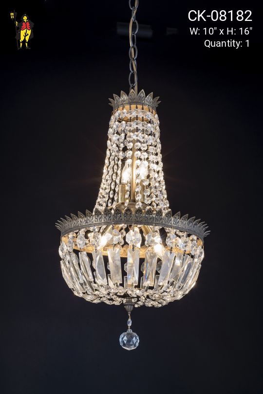 Petite Crystal Basket Chandelier