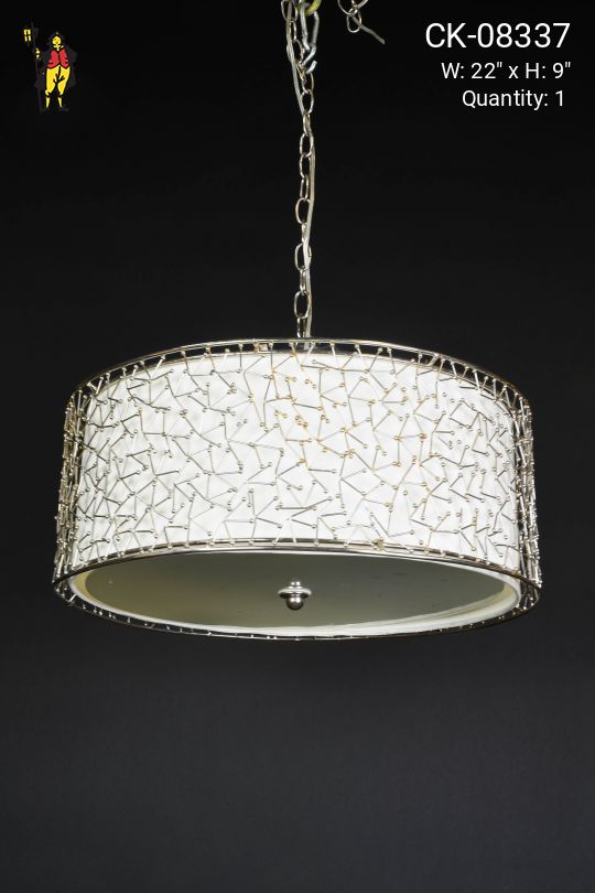 Contemporary Hanging Shade Pendant w/Glass Bottom