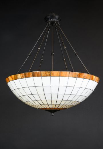 Art Glass Oversized Bowl Chandelier