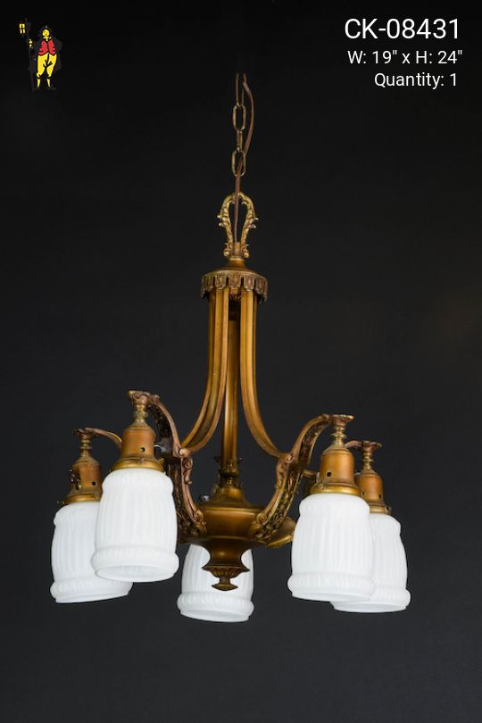 Art Deco Five Light Hanging Fixture
