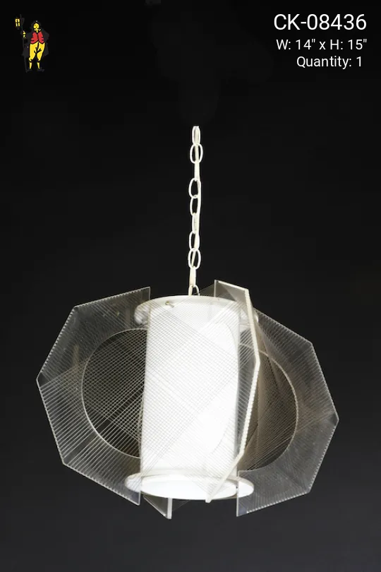 White Post Modern Pendant