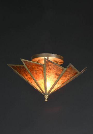 Flush Mount Mica Ceiling Fixture