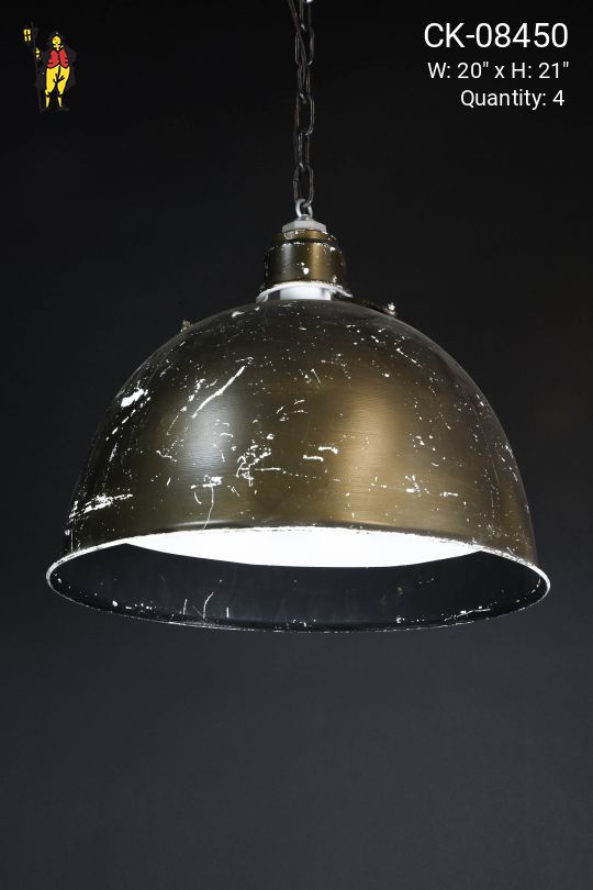 Bronze Industrial Dome Pendant