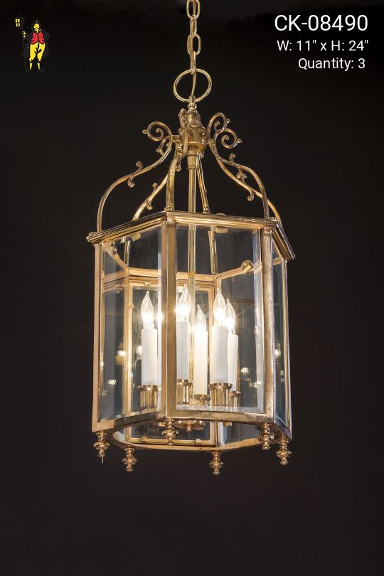 Hanging Octagonal Brass Lantern