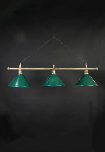 Three Light Brass Billiard Light