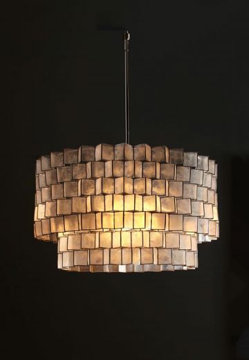 Capiz Shell Contemporary Hanging Fixture