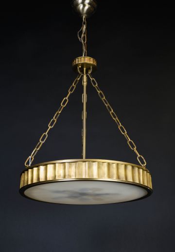 Brass & Glass Bowl Hanging Fixture