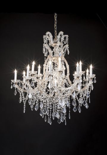 Large Maria Therese Two Tiered Crystal Chandelier