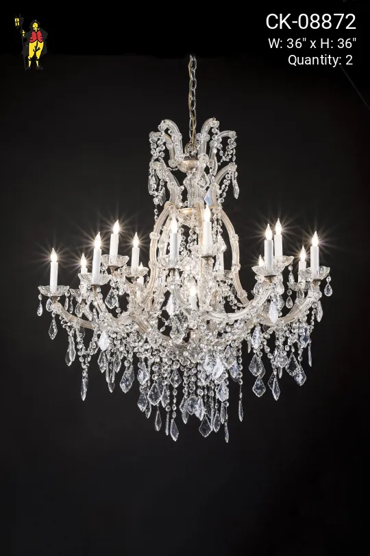 Large Maria Therese Two Tiered Crystal Chandelier