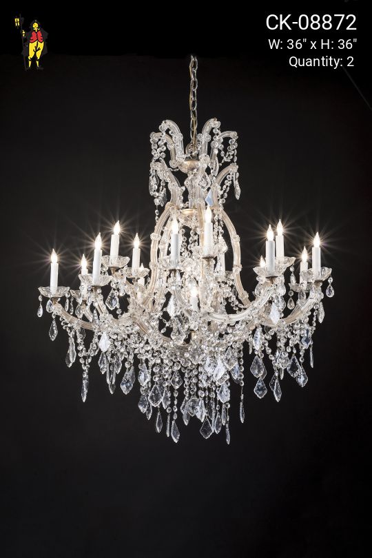 Large Maria Therese Two Tiered Crystal Chandelier