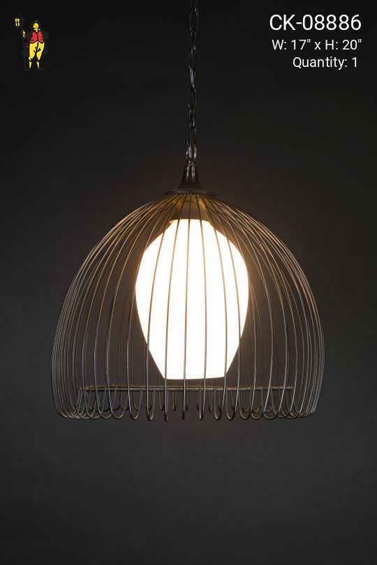 Black Wire Cage Hanging Pendant