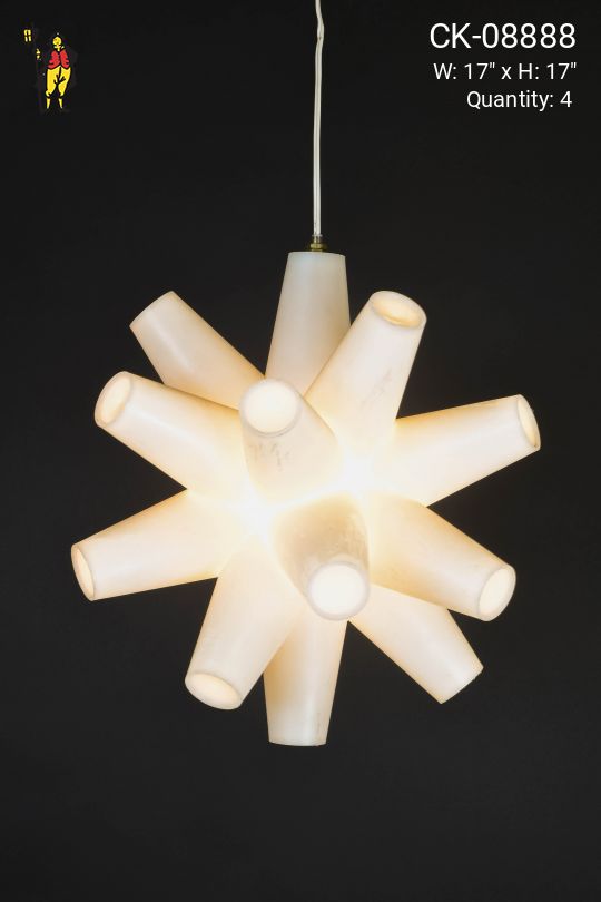 White Contemporary Plastic Hanging Pendant