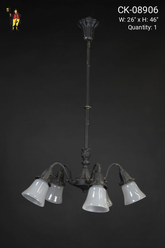 Iron Five Light Chandelier
