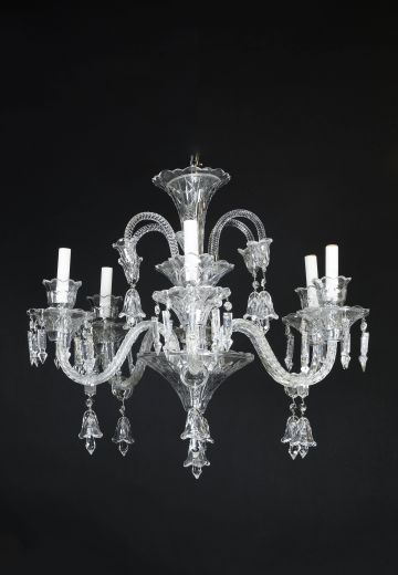 Six Light Crystal Chandelier