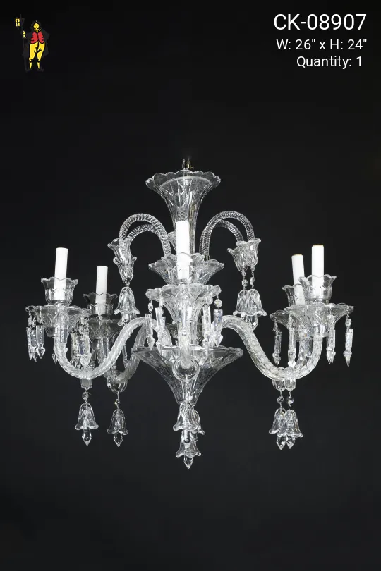 Six Light Crystal Chandelier