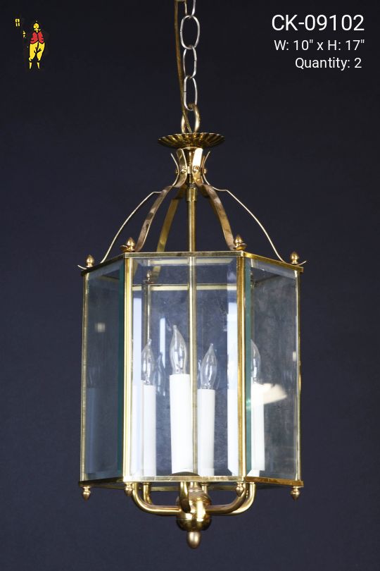 Municipal Brass Hanging Lantern
