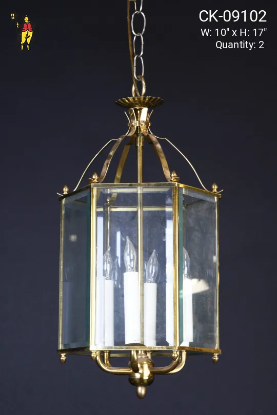 Municipal Brass Hanging Lantern