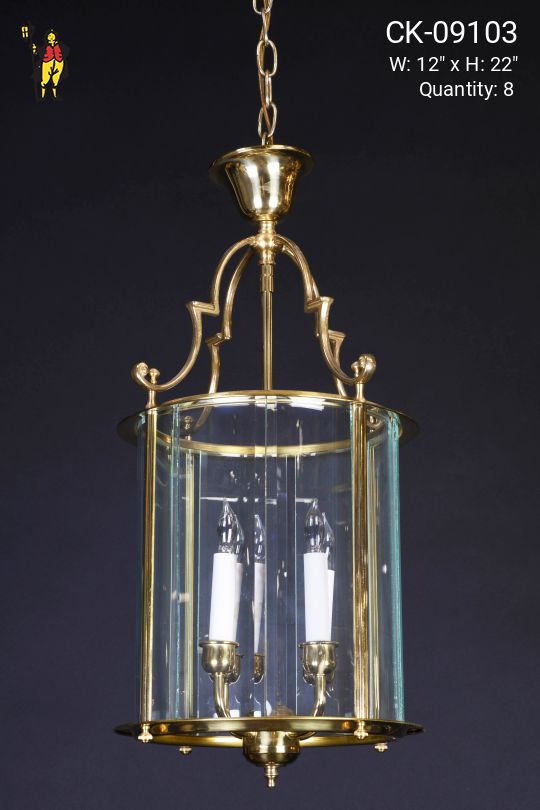 Federal Brass Hanging Lantern