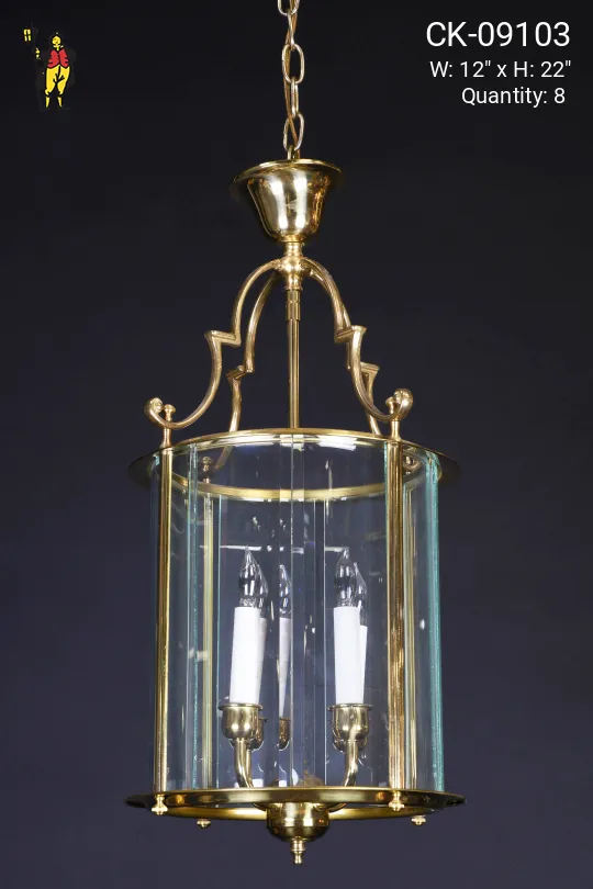 Federal Brass Hanging Lantern