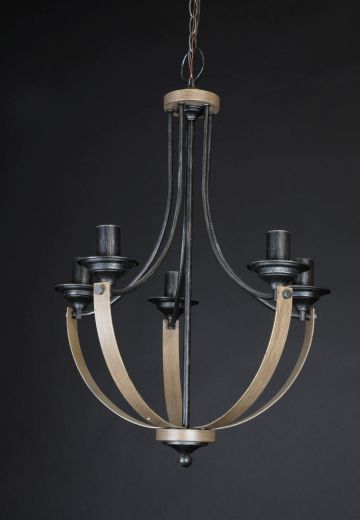 Wooden & Iron Modern Chandelier