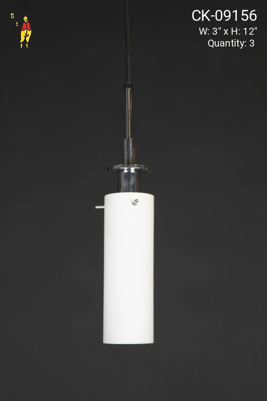 Modern Milk Glass Small Pendant