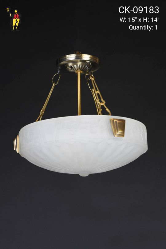 Deco Glass Bowl Flush Mount Fixture