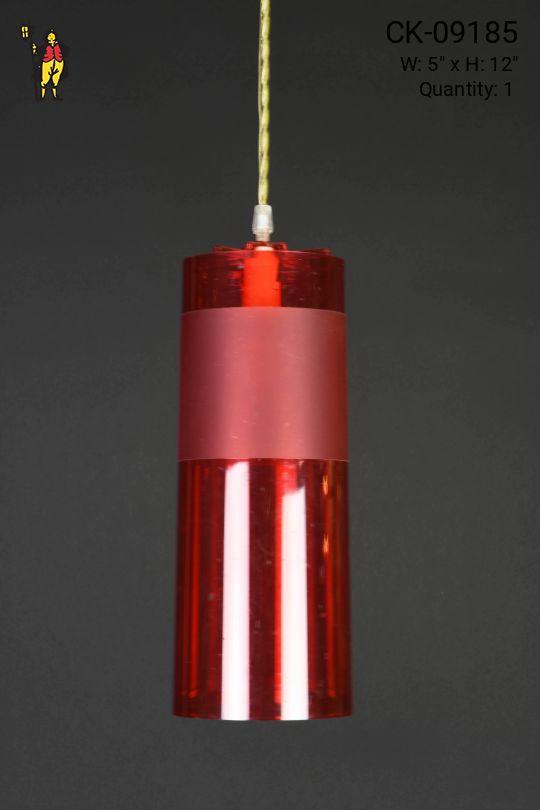 Red Glass Contemporary Pendant