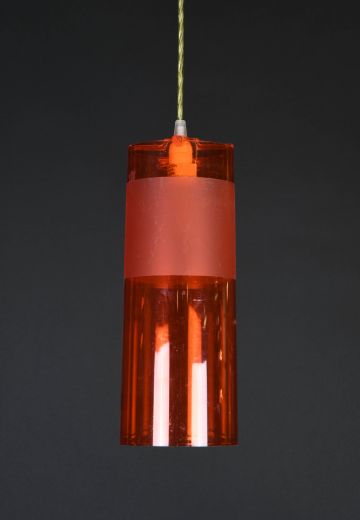 Orange Glass Contemporary Pendant