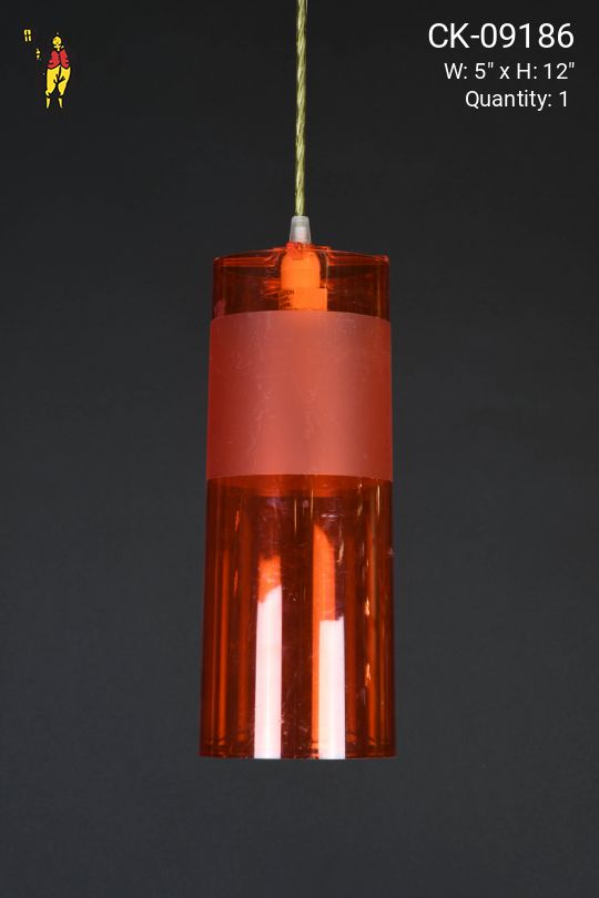 Orange Glass Contemporary Pendant