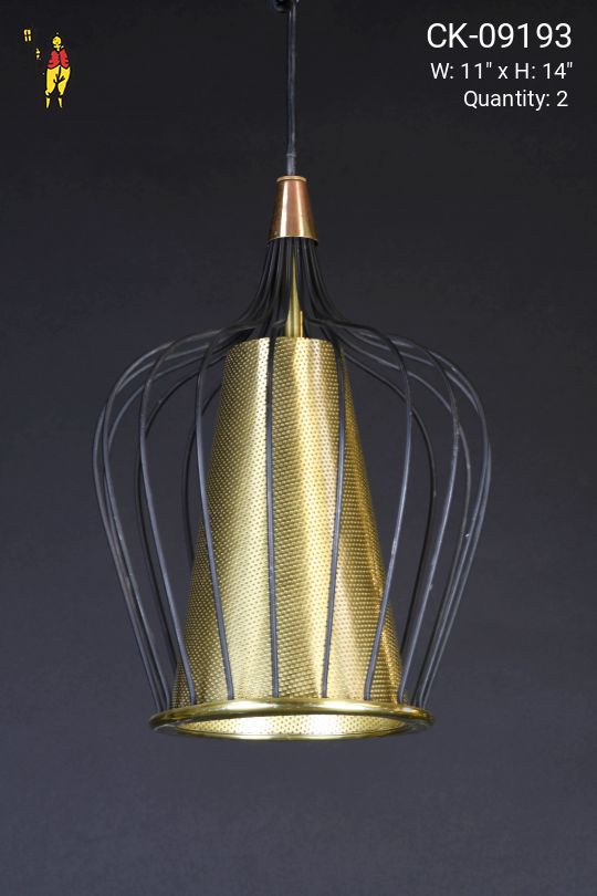 Mid-Century Brass Hanging Fixture