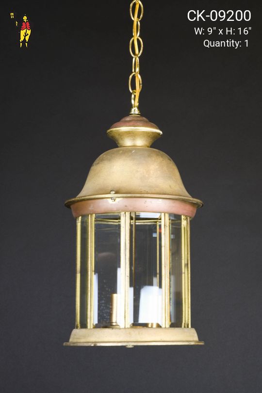 Distressed Brass Lantern