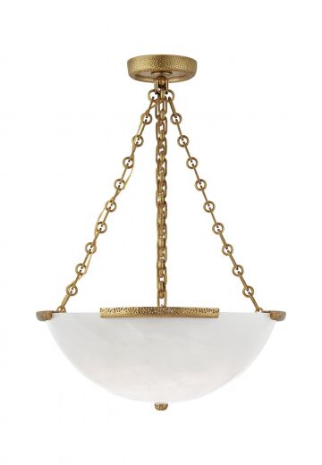 Brass & Glass Bowl Hanging Fixture
