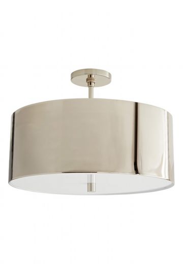 Polished Nickel Flush Mount Hanging Fixture