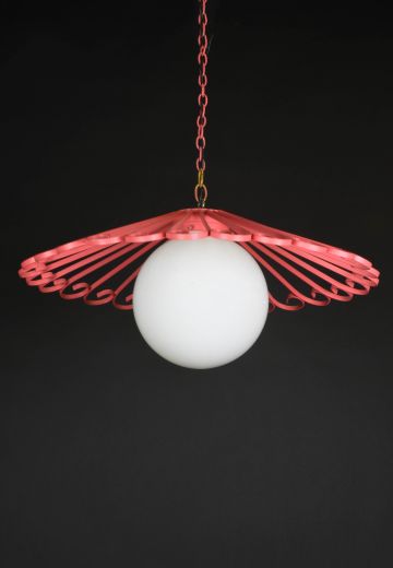 Pink Iron Hanging Pendant