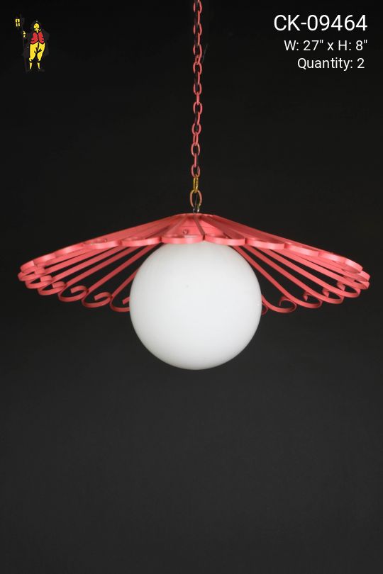 Pink Iron Hanging Pendant
