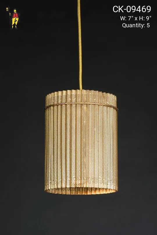 Peirced Metal Mid Century Modern Hanging Fixture