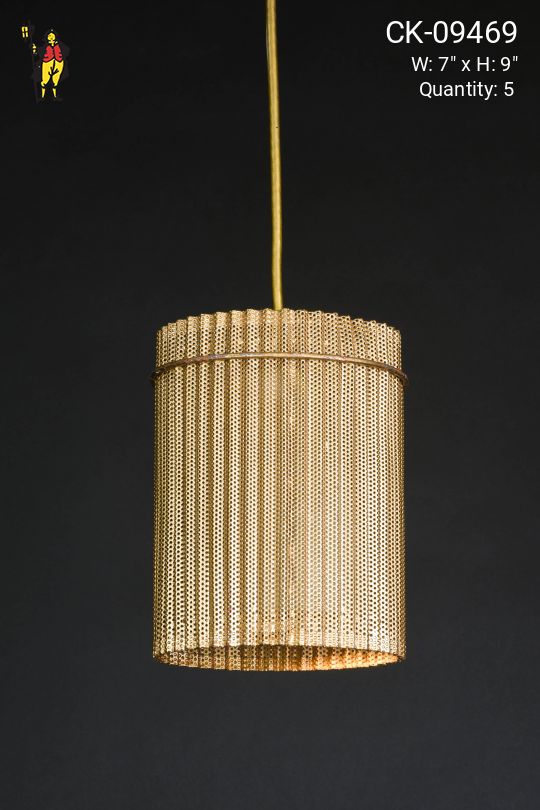 Peirced Metal Mid Century Modern Hanging Fixture